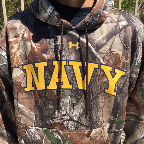 Navy Camouflage Hoodie - Picture 5 of 7